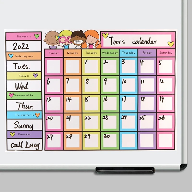 magnetic-kids-schedule-chart-erasable-rewritable-calendar-fridge-magnet-home-message-board-classroom-suppllies-teaching-aids-montessori-aliexpress