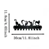 Love Cat Design Key Holder: Metal Wall Mounted Rack Hook, Ideal for Wall Hanging Storage and Key Organization 2