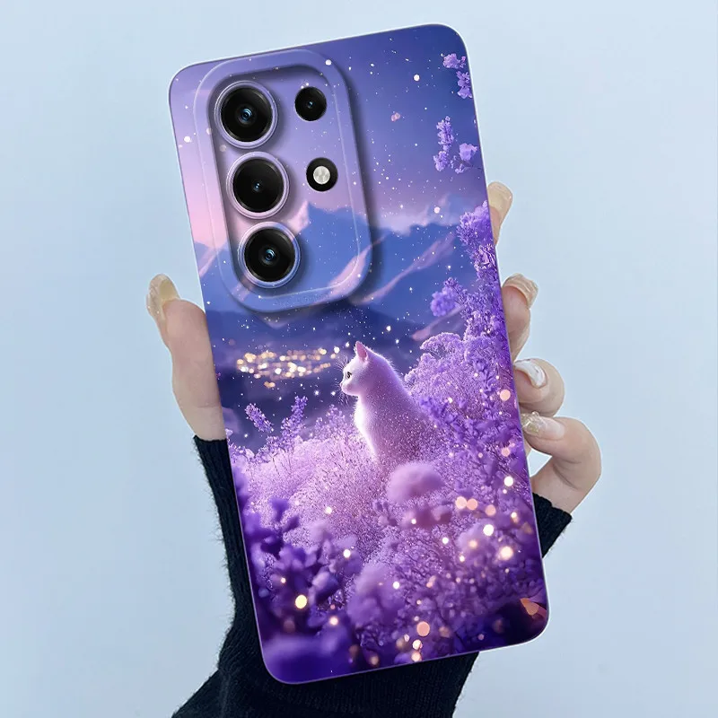 Simplicity Oil Painting Floral Silicone Soft Shockproof Back Cover