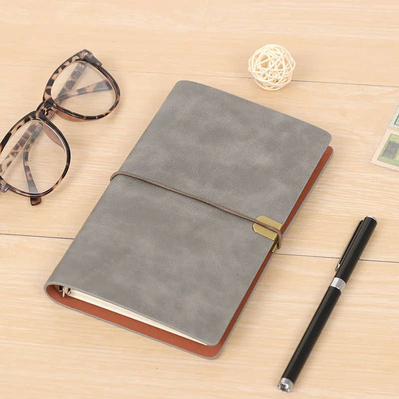 Vintage Soft PU Leather Travel Journal Notebook | Loose-leaf Binder Diary & Planner | School Stationery