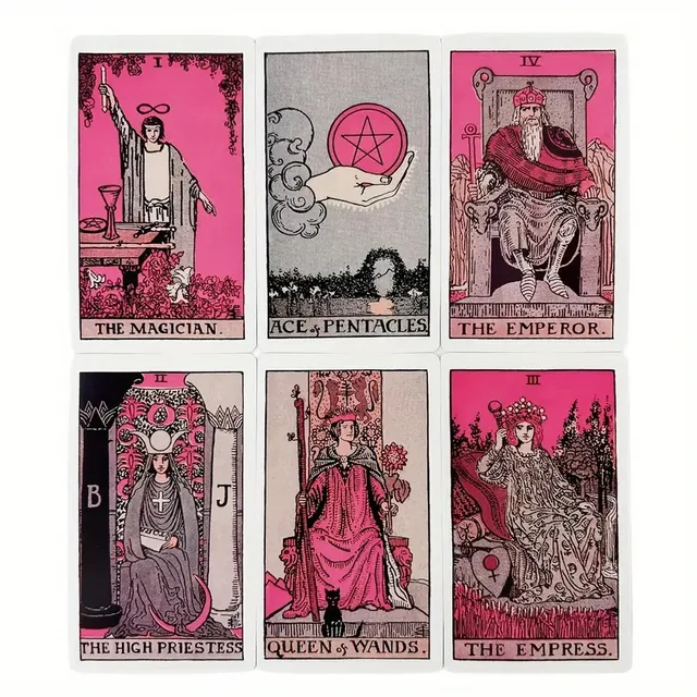 Jeu de cartes de Tarot Pink Rider, jeu de société pour débutants, jeu de Divination, Versions anglaises, édition Oracle, jeu de Table 6