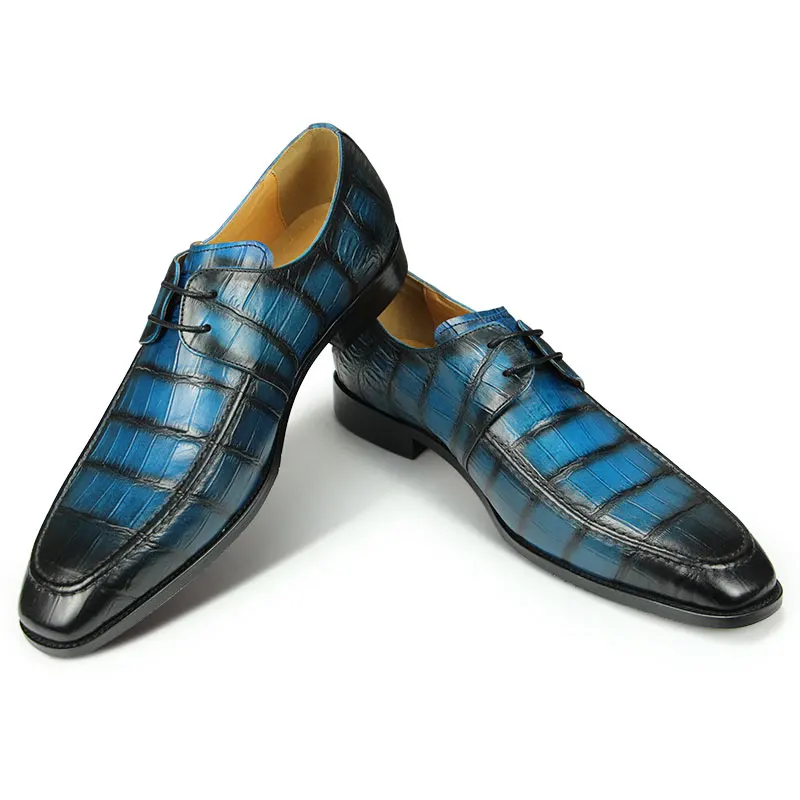 

Men's Groom Genuine Cow Leather Shoes Business Formal Shoes Stylish Derby Dress Shoes Handmade Office Daily Casual Shoes
