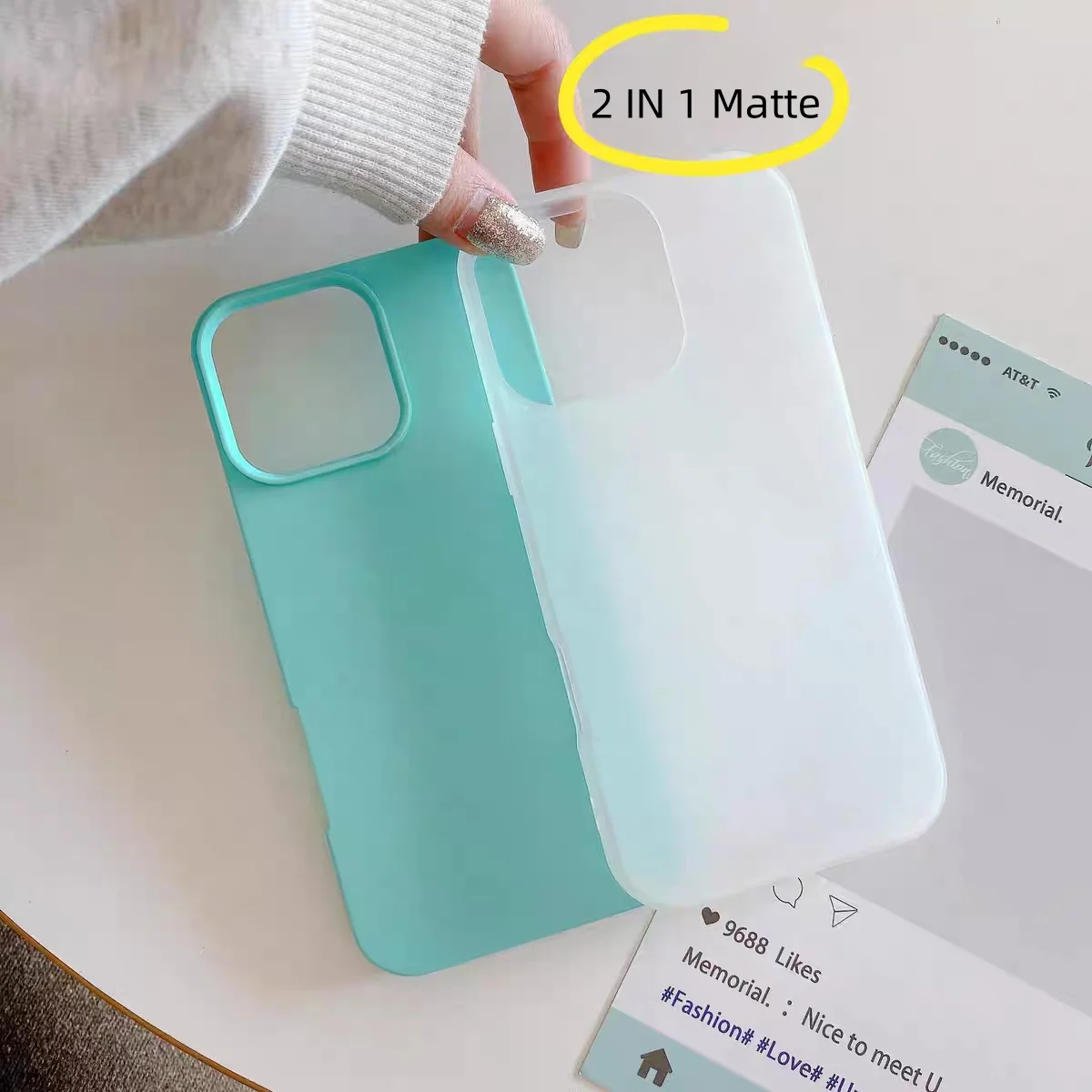 Candy Color Frosted Glow Matte Soft Phone Case Cover