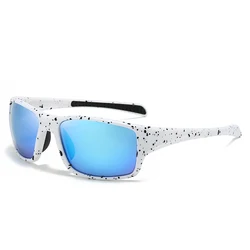 Polarized Outdoor UV Protective Sports Sunglasses (WhiteBlue)