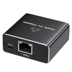High - Speed Gigabit Ethernet Network Splitter and Extender Adapter (Black)