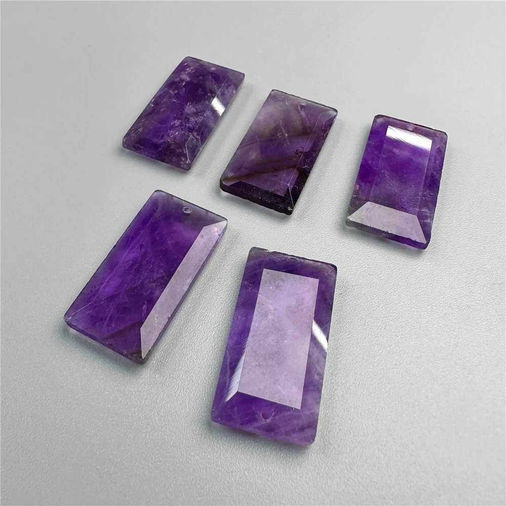 13X25mm Natural Stone Pendants Rectangular Shape Lapis Lazuli Labradorite Quartzs Gems Charms For Men Couple Reiki Necklace DIY