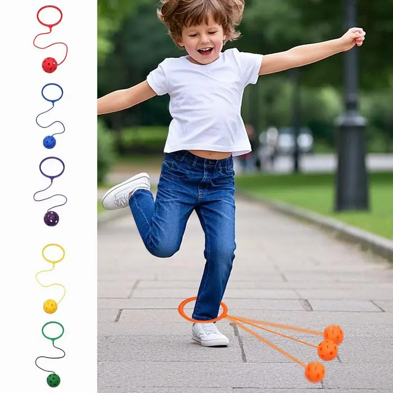 Ankle Skip Ball Rotating Swing Assorted Colors Single-Leg Soft Jumping Ring Coordination Fitness Sports Ball Outside Exercise