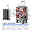 Travel Printed Suitcase Cover Holiday Vintage History Practical Luggage Case Travel Protector 6