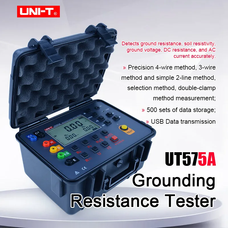 UNIT UT575A Digital Double Clamp Grounding Resistance Tester high