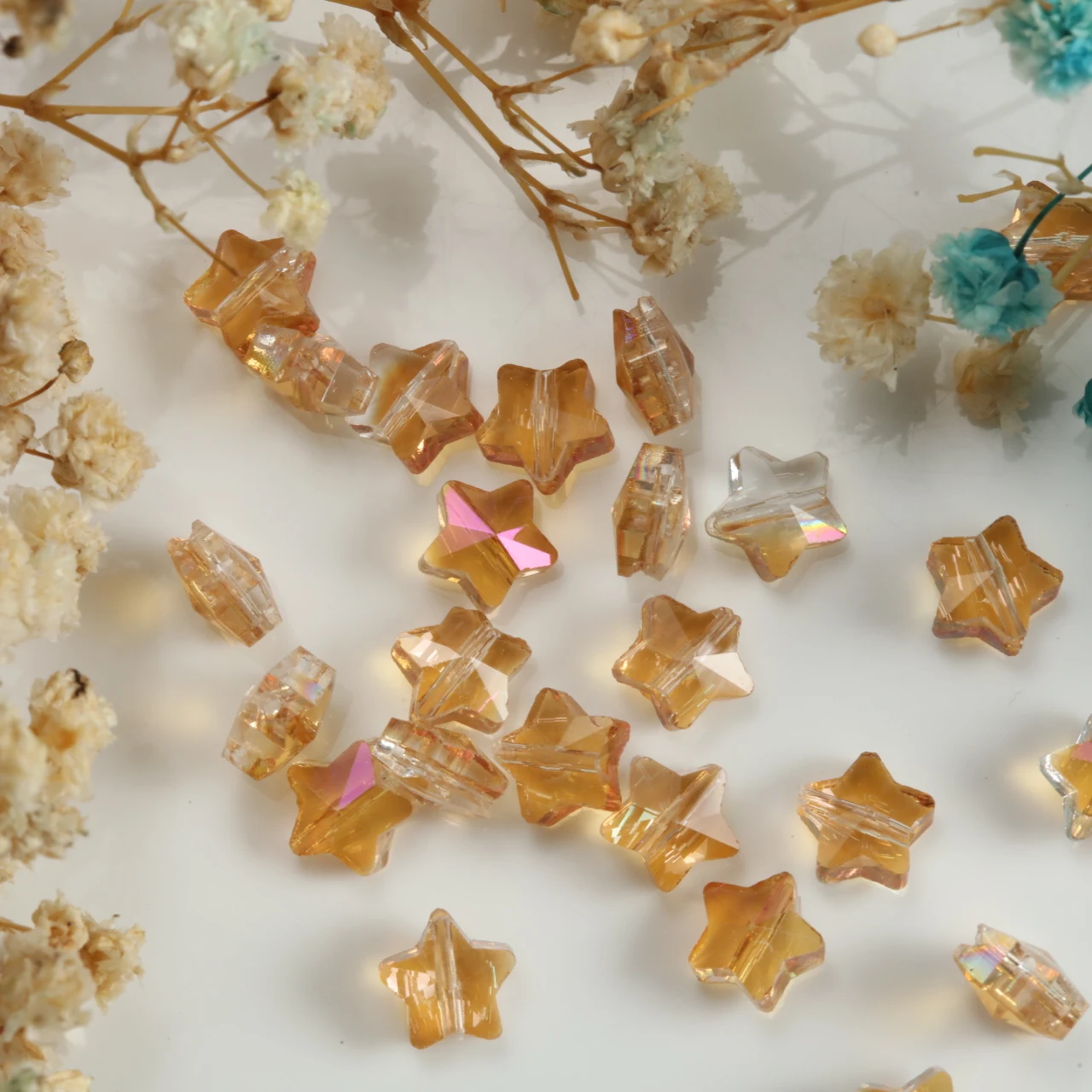 Sparkling Star Glass Beads