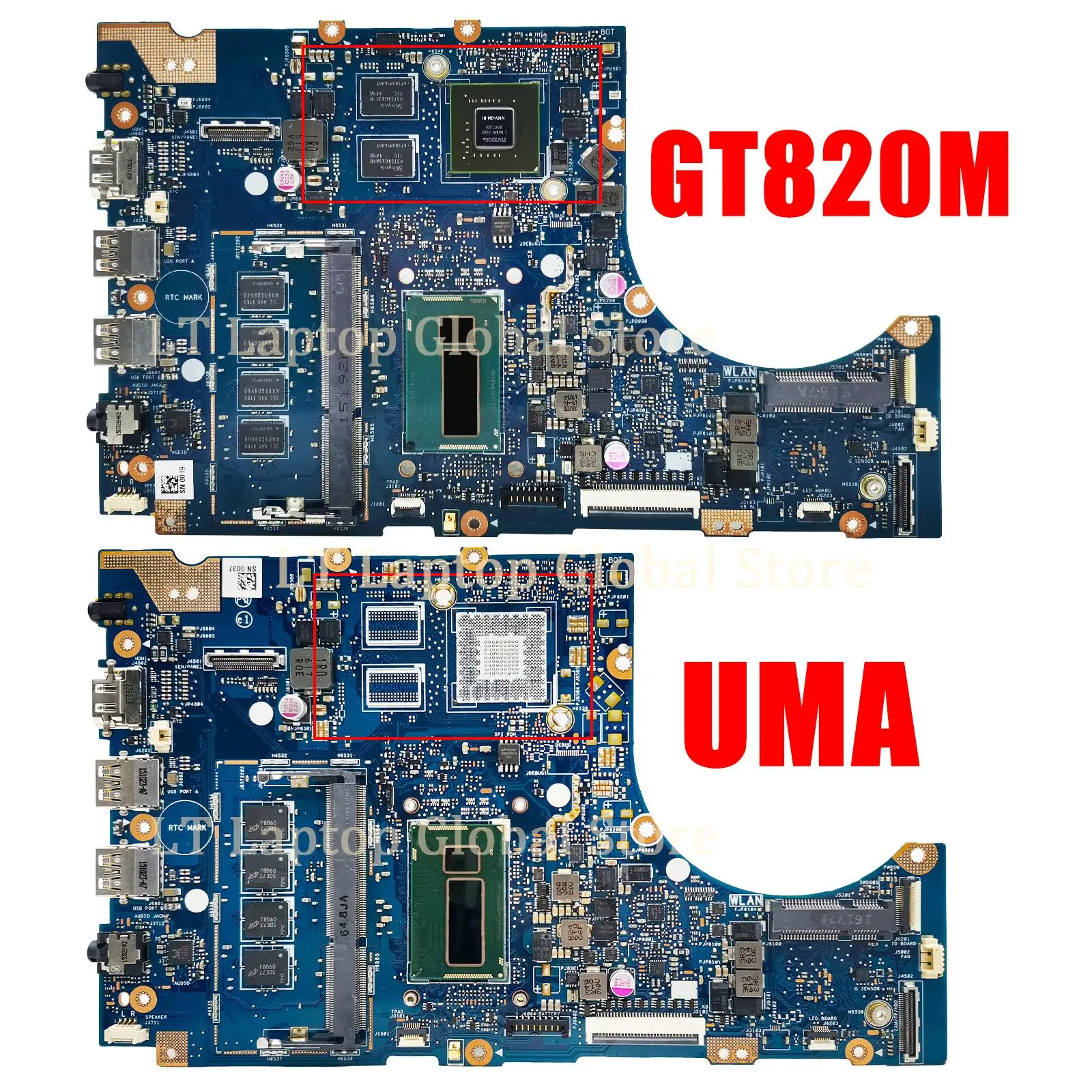 Placa-mãe do Portátil para Asus Tp300la Tp300l Tp300ld Tp300lj Q302l Q302la i3 i5 i7 4o Processador Central da Geração 4gb Ram Uma Gt820m - Imagem 3