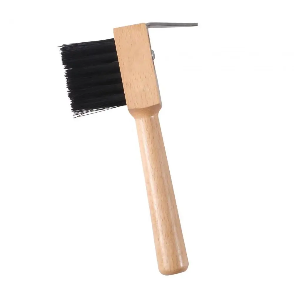 Wooden Handle Horses Hoof Pick Grooming Brush Farming Tools Hoof Cleaning Brush Trimming Shoeing Foot Horses Grooming Pick
