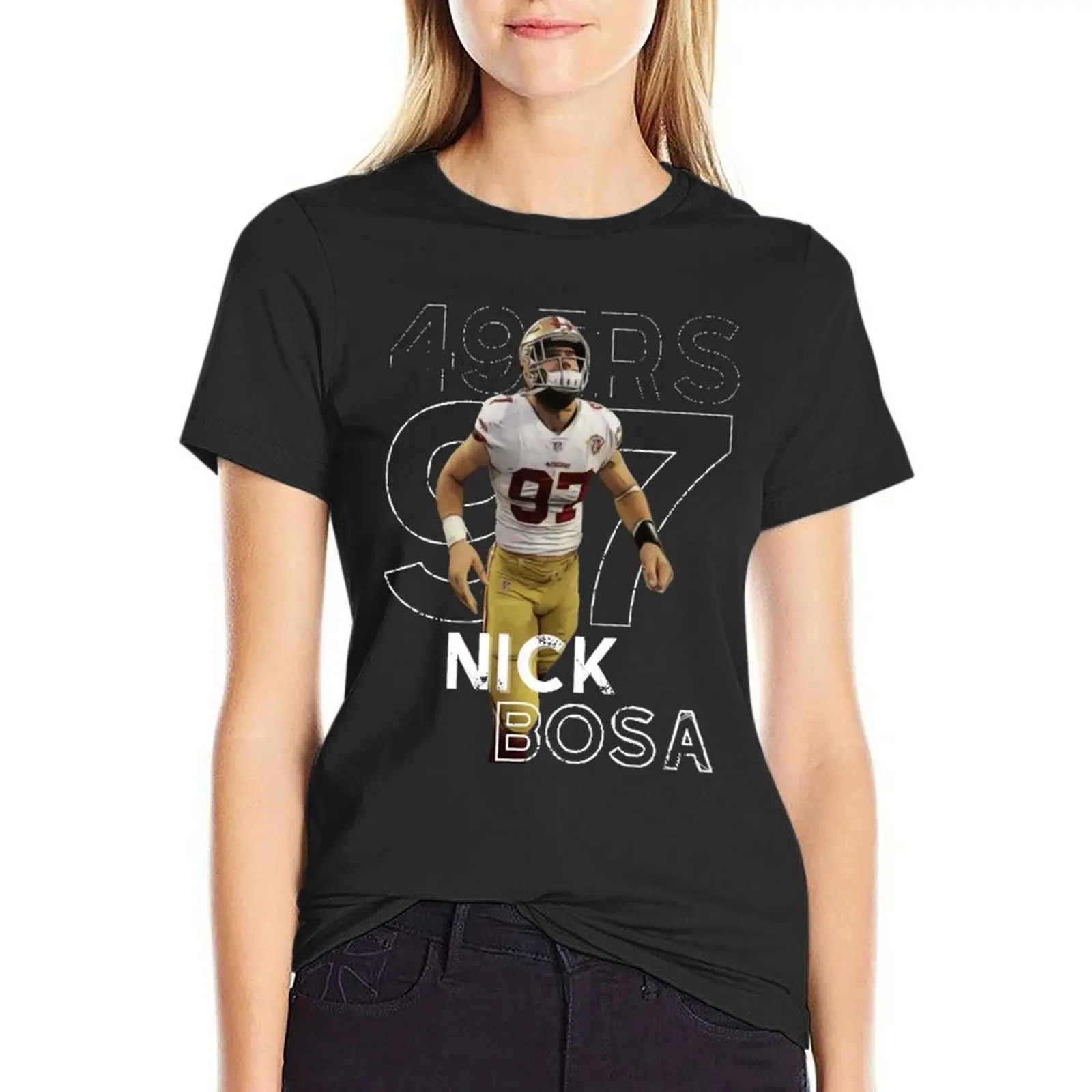 

Футболка с надписью «nick bosa football 49ers»
