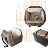 Dog Car SUV Seat Puppy Bed with Adjustable Fixed Strap Non-Slip Bottom Dog Seat for Dog Cat Traveling Carry Supplies Washable 6