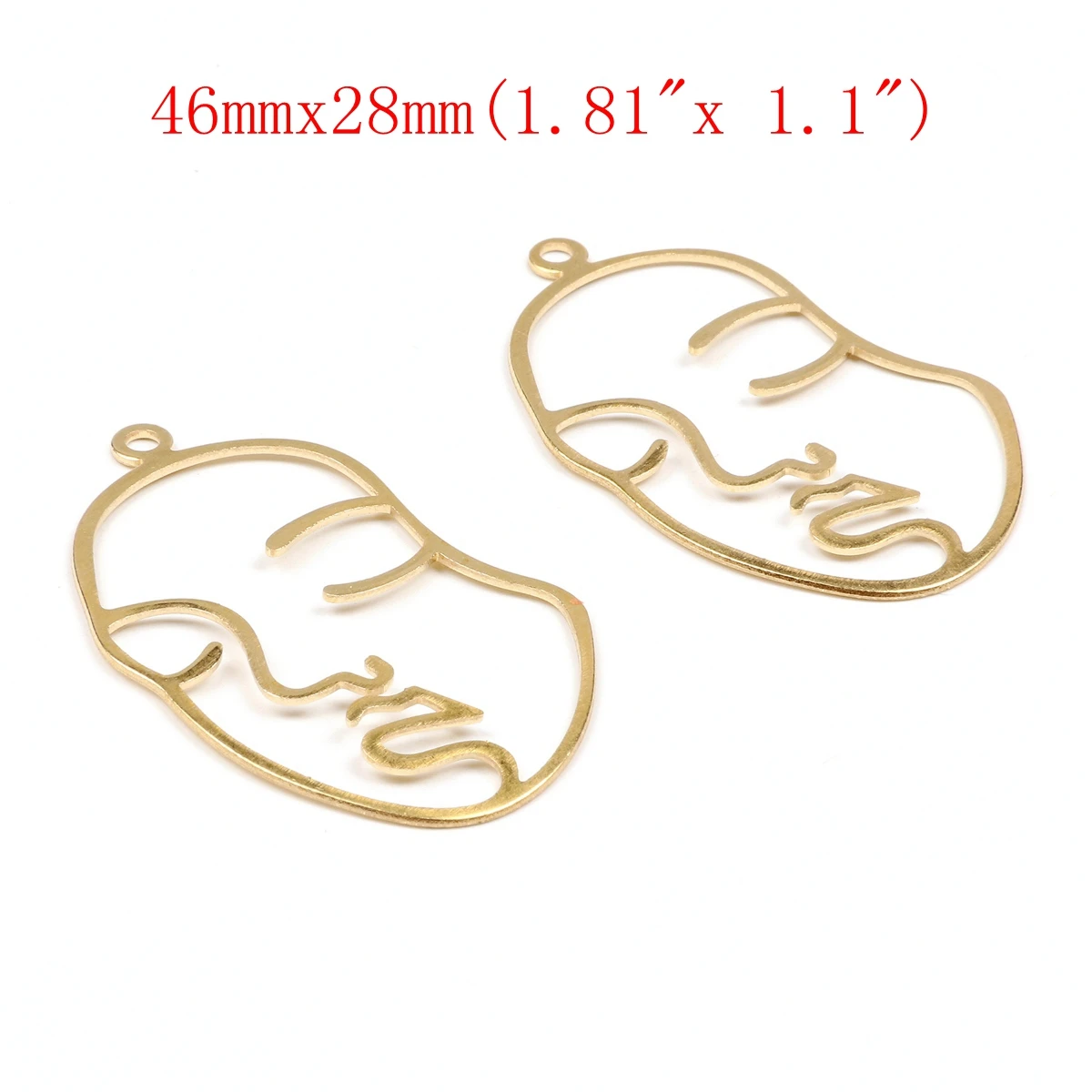 Gehämmerte Messing Charms, Gesichts verbinder, Befunde Zubehör für DIY Ohrringe Halskette Armband DIY Herstellung, Schmuck zubehör – Detail 3