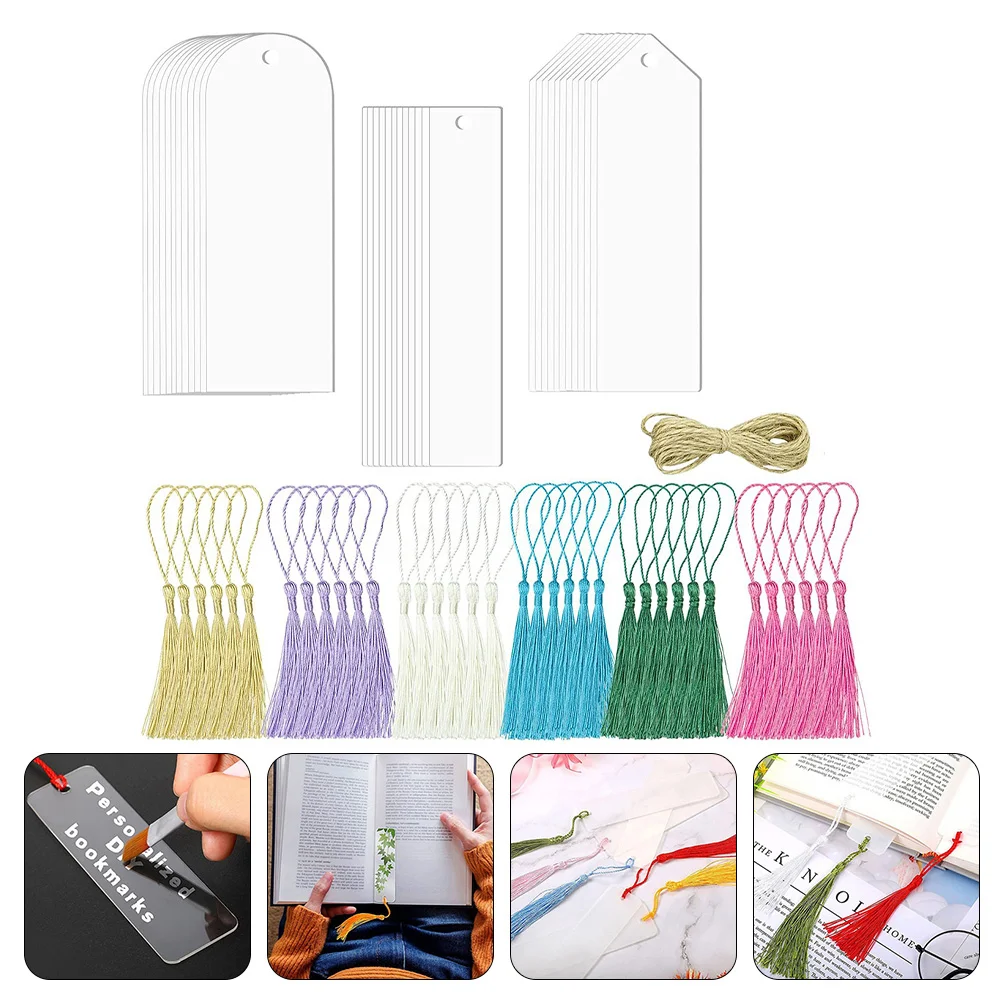 

Clear Book Markers Bookmarks for School Acrylic Pendants Tag Office Craft Teacher