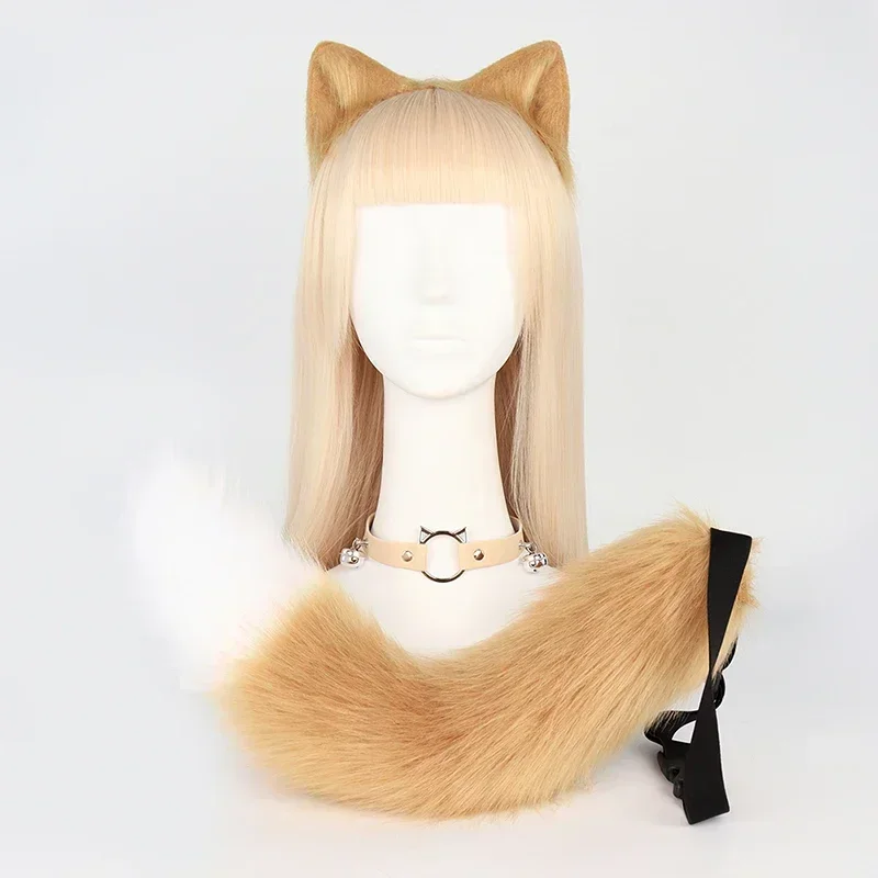 Tail Ear Set Role Playing Animation Exhibition Party Animal Plush Props Creative and Interesting Dress Up To Increase Atmosphere