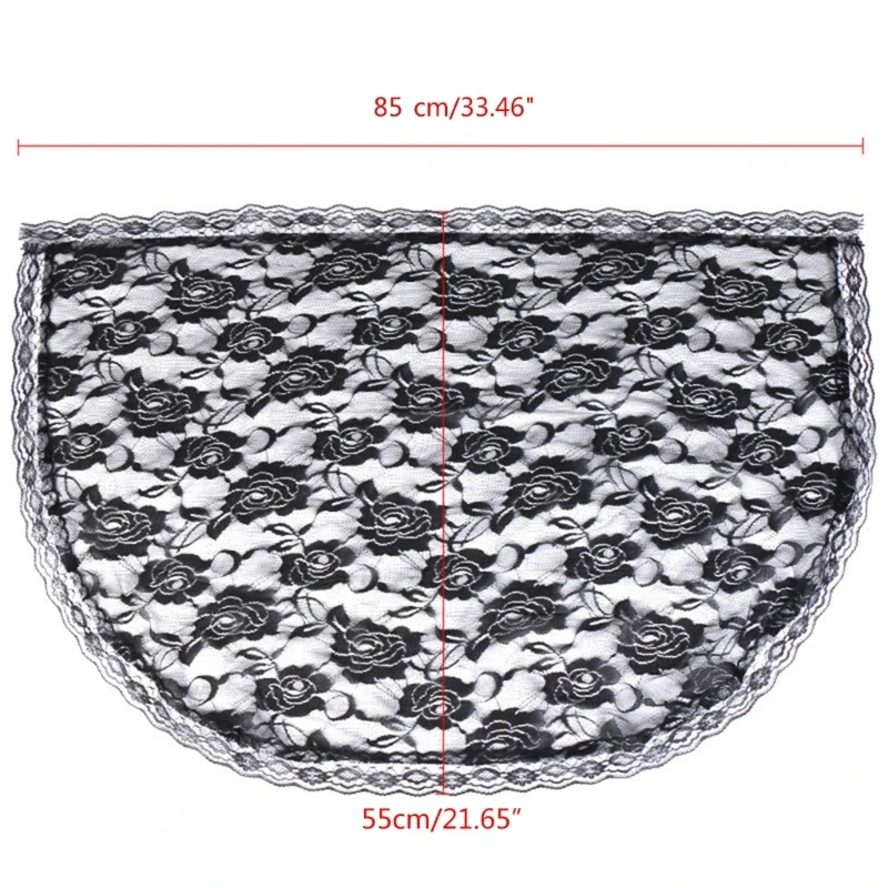 Catholic Church Veil Spanish Style Lace Traditional Vintage Mantilla Veil Latin Mass Head Covering Scarf Arc Shape