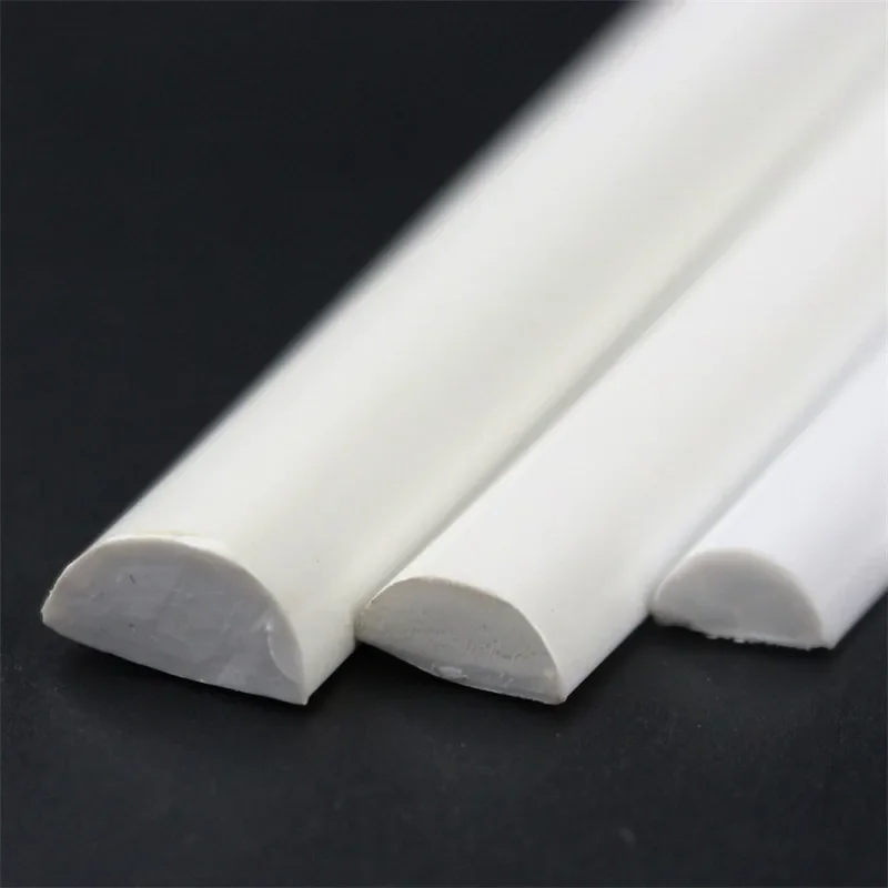1-4 mm white semicircle ABS plastic pipe sand table model toy DIY building materials length 50 cm 3