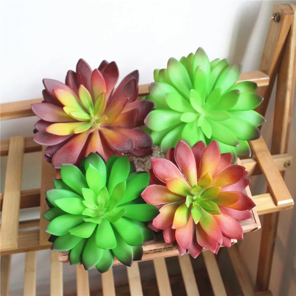 Vibrant Lotus Flower Head Artificial Succulent Decoration