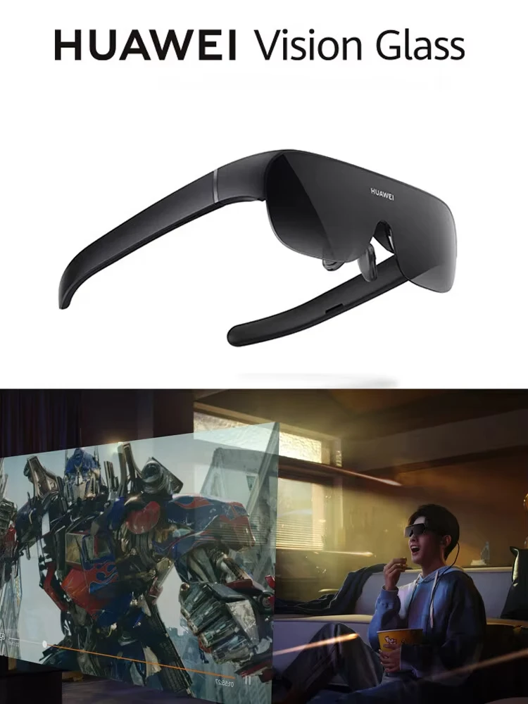 New HuaWei Vision AR Glasses Hua wei Glasses 0-500 Adjustable Portable 120" Smart HD Screen Viewing Movie Entertainment Games