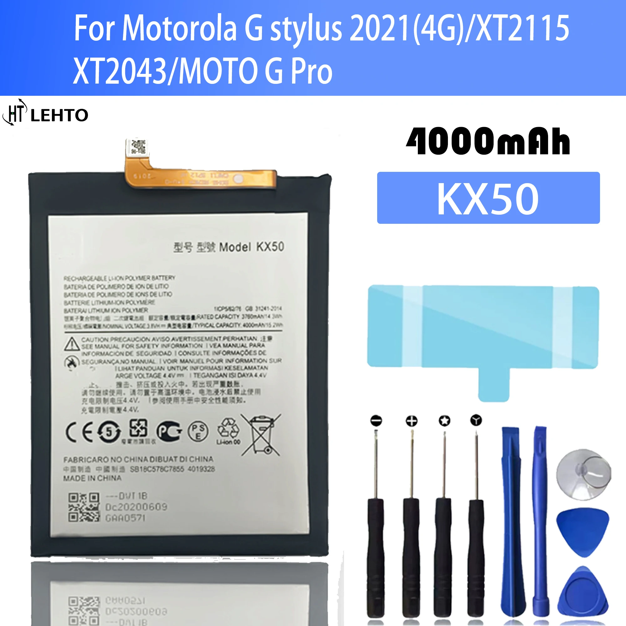 

KX50 Battery For Motorola Moto G PRO/G Stylus 2021/XT2043-4/XT2115 Repair Part high capacity Capacity Mobile Phone Batteries