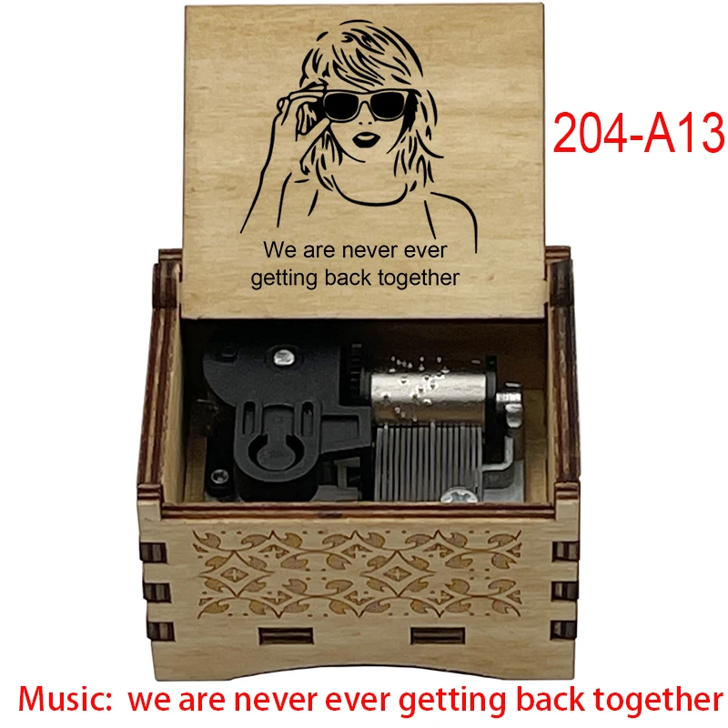 Mechanical We Are Never Getting Back Together Music Box 18 Note Gift for Friends Music Fans Concert Souvenir Christmas