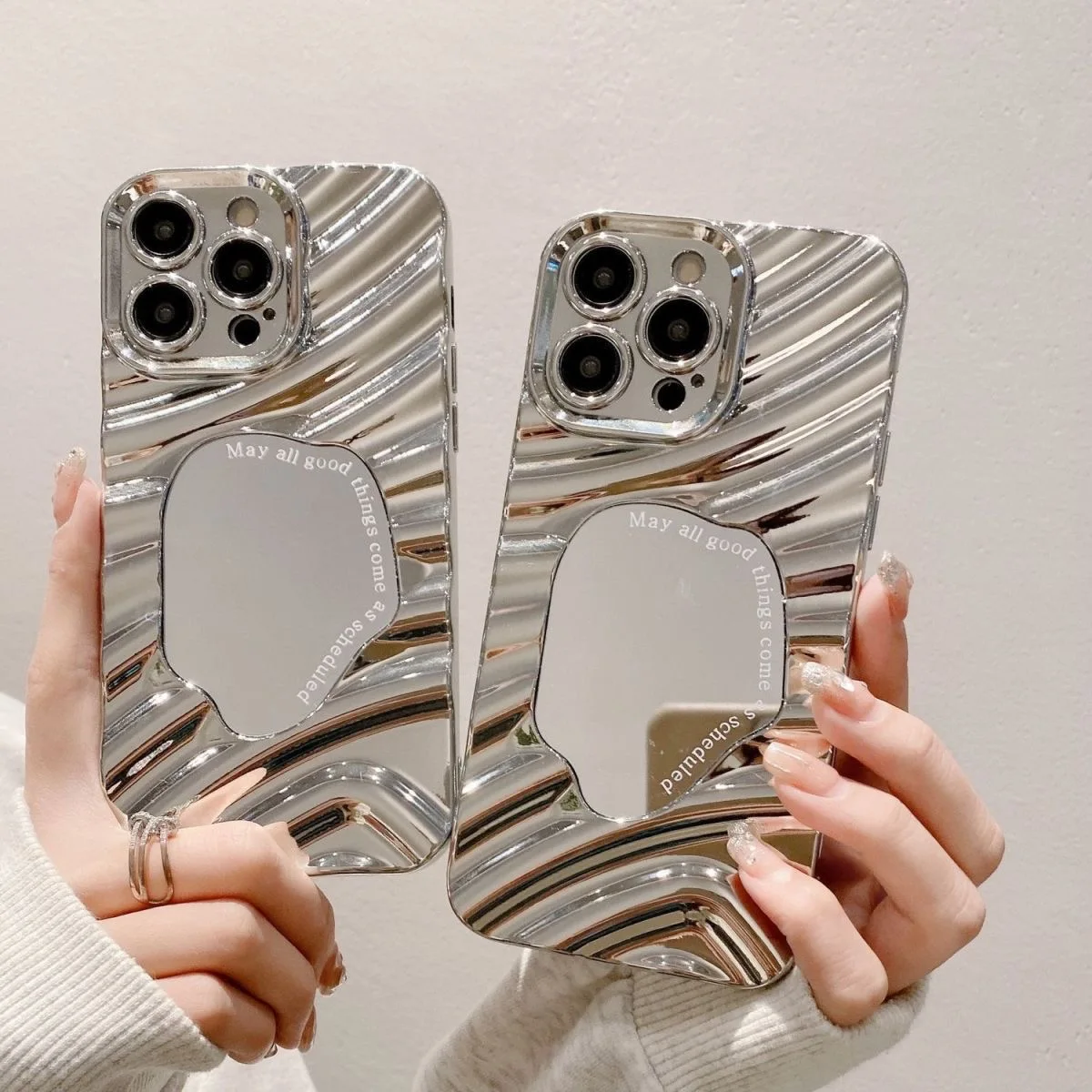 Luxury Makeup Mirror Stylish Protective Phone Case