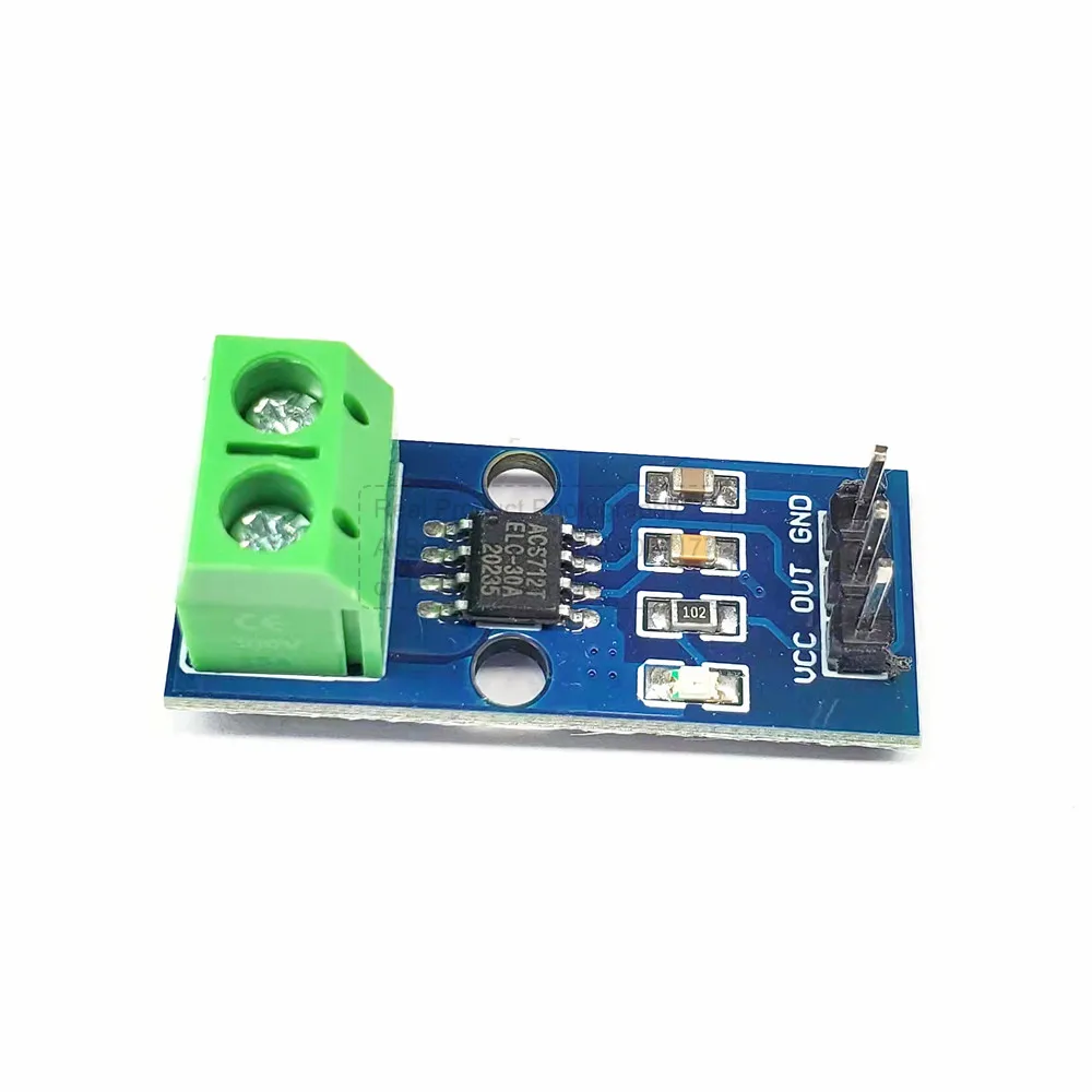 ACS712 Hall-Stromsensormodul 5 A 20 A 30 A Stromerkennungsplatinenmodul Hall-Sensoren 5 V – Detail 4