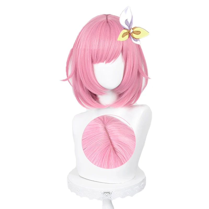 

Ootori Emu Cosplay Wig Anime Project SEKAI COLORFUL STAGE! Emu 34cm Short Pink Heat Resistant Synthetic Wigs + Wig Cap