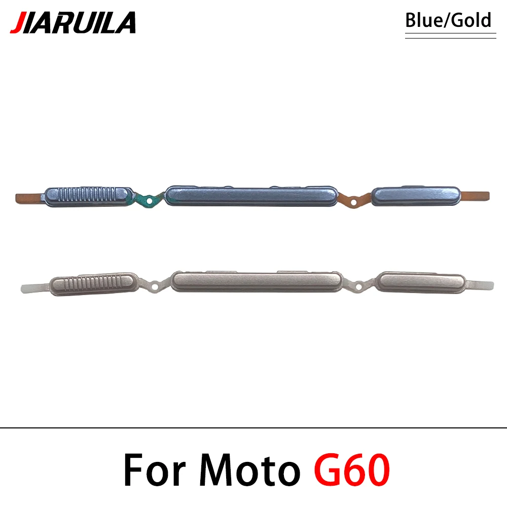 50개, 모토로라 모토 G10 G100 G20 G200 G30 G60 G60s G50 G31 G71 G51 5G용 새 전원 볼륨 측면 버튼 키