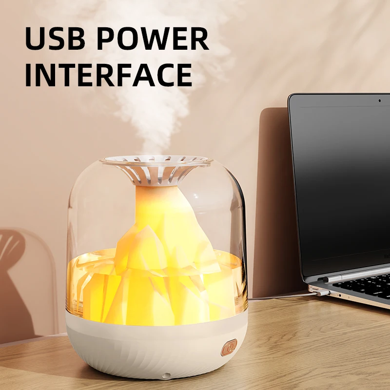 Creative 900ml Volcano Spray humidifier Large Capacity Essential Oils Diffuser Flame  humidifier Home Intelligent Atomizer Table 3
