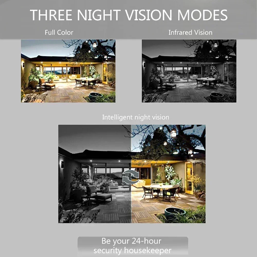 كاميرا 4MP 2K WiFi PTZ مع شاشات مزدوجة اتجاهين الص...