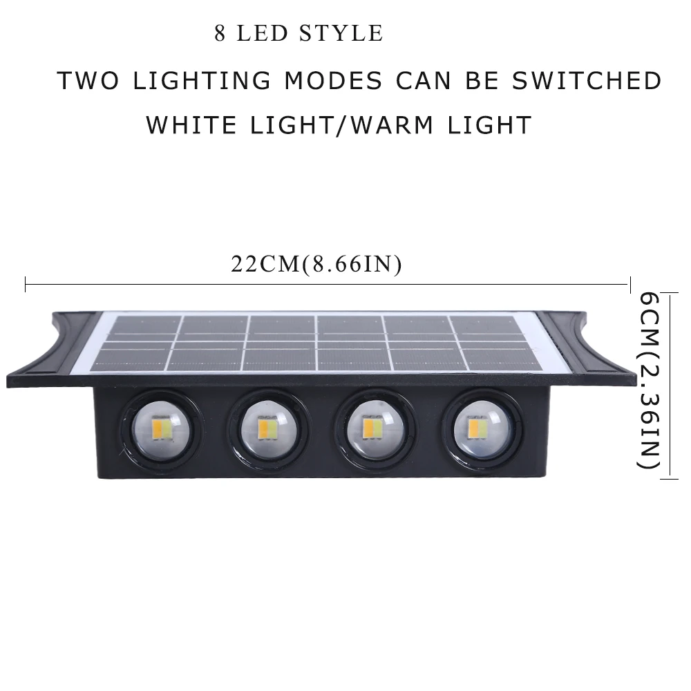 Solar outdoor wall lamp, courtyard landscape decoration lamp, waterproof wall washing suitable for balcony garden walls