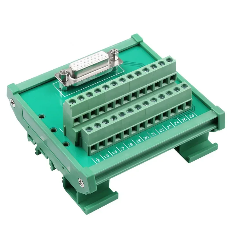 Db26 D Sub 26 Pin Connettori Maschio/Femmina Presa Morsettiera Breakout Board Adapter Din Rail