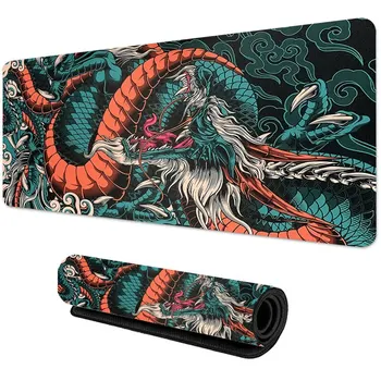 Japanese Dragon Large Gaming Mousepad XXL Keyboard Gamer Mouse Pad on The Table Speed Desk Mat Anime 900x400 700X300 Mouse Mats 3