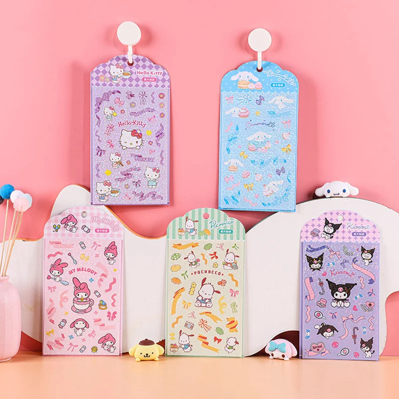 

20pcs/lot Sanrio Melody Cinnamoroll Kuromi Pochacco Stickers Cute Scrapbooking DIY Diary Decorative Sticker Album Stick Label