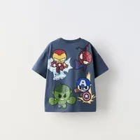 Boys Trendy New Disney Summer Clothes Loose Short-sleeved Crewneck Tops New Style Fashion TShirt Children Cartoon Printing Tees 2