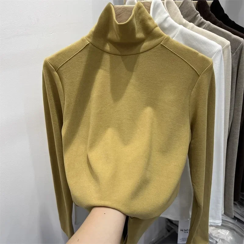 

LKSK Women's Double-Sided Teddy Fleece Funnel Neck Long Sleeve Thermal Top