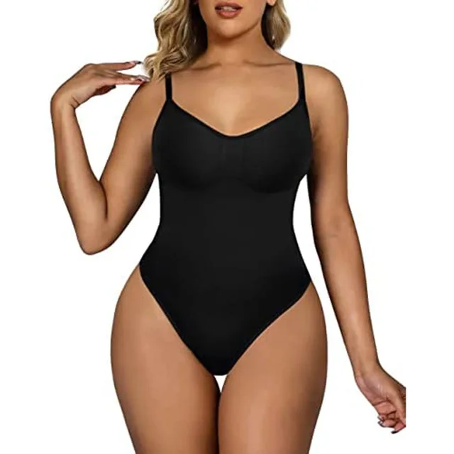  MOVWIN Women's Bodysuit Tummy Control Seamless Short Sleeve Body  Suit Shapewear Thong Square Neck Body Sculpting Shaper (Black-Short Sleeve,  Small) : Clothing, Shoes & Jewelry