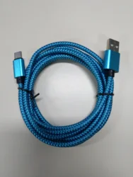 Premium Nylon Braided USB Type C Fast Charging Cable - 2.4A High-Speed Data Sync Charger in Various Lengths - 2m (PURPLE)
