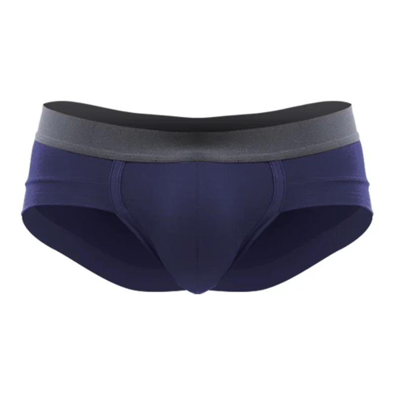 Slips blancs à taille basse pour hommes avec poche en U, sous-vêtements d'été respirants pour jeunes hommes