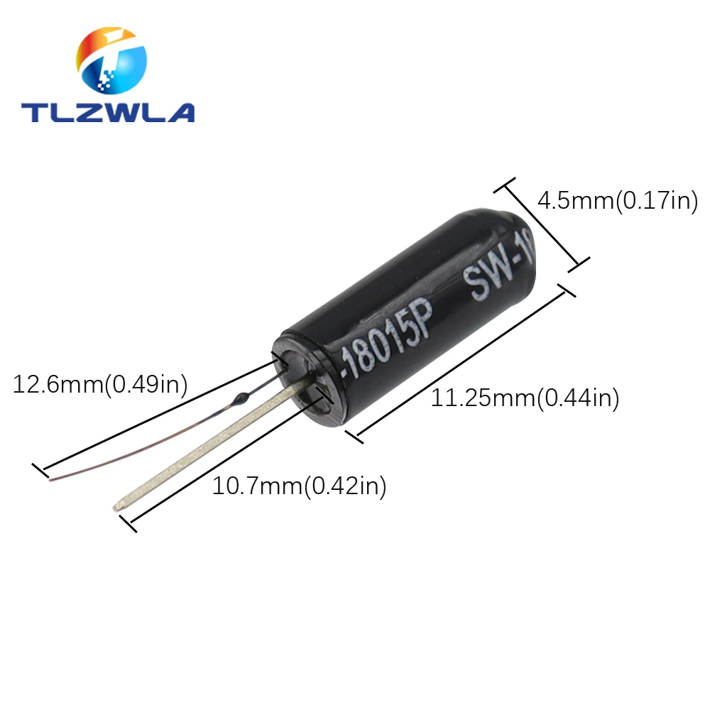 100 Stuks SW-18015P 18015P Niet-Richting Veersensor Schakelaar Trillingssensor Schakelaar Schudden SW-18015