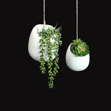 

Gardening Creative Simple Wall-mounted Ceramic Succulent Planter Pot Cactus Container Indoor Home Office Desktop Decor