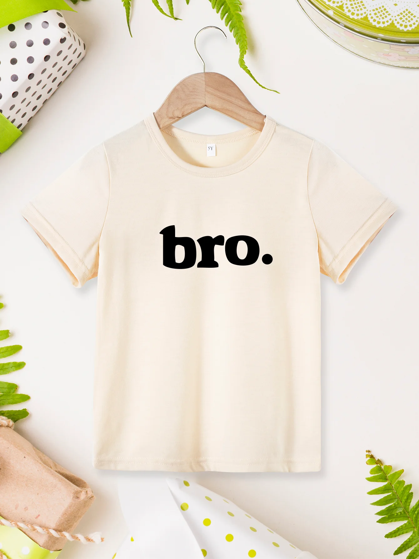 Fashion Girls Boys T-Shirts Top Clothes Oversized Bro Printing Kids Summer T-Shirts New High Quality Child Simple Cool 5