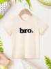 Fashion Girls Boys T-Shirts Top Clothes Oversized Bro Printing Kids Summer T-Shirts New High Quality Child Simple Cool 5