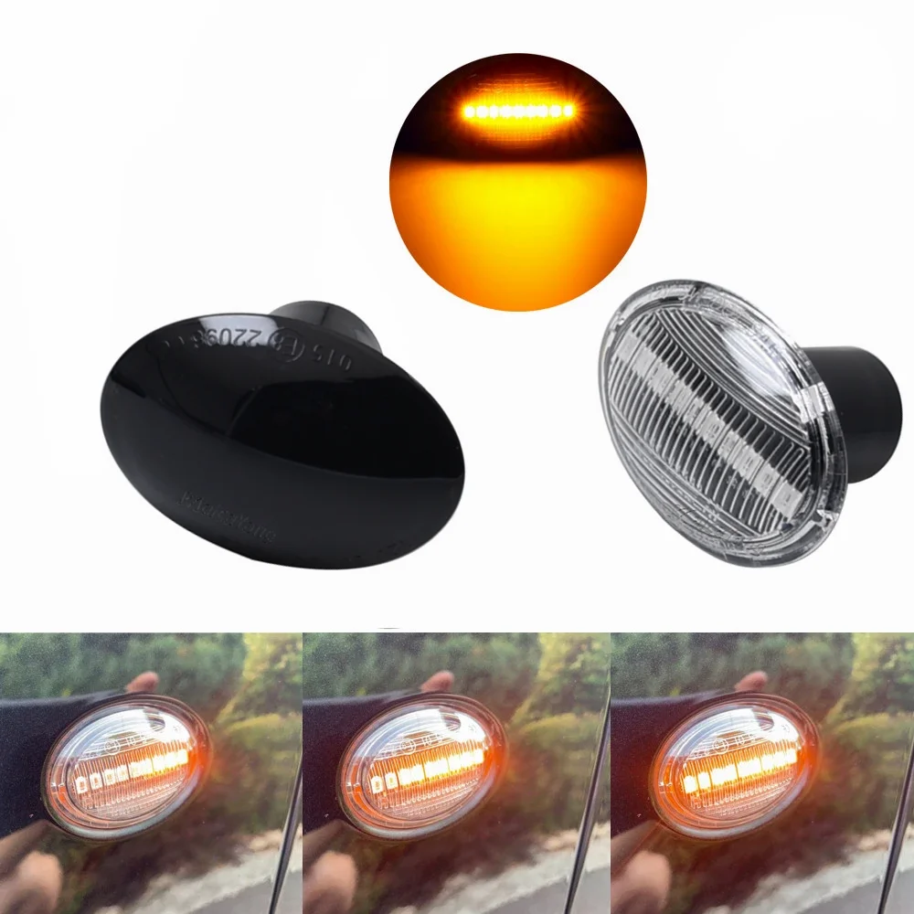 2pcs For Fiat 500 Ford Ka Lancia Lybra Ypsilon Maserati Grancabrio  Granturismo Led Dynamic Side Marker Turn Signal Light - Signal Lamp -  AliExpress