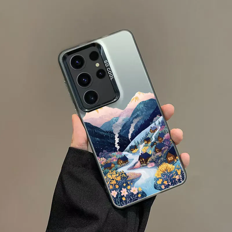 Für Samsung Galaxy S25 S22 Ultra Plus S24 S23 Ultra Plus FE S21 FE Laser Telefon Fall Norwegische Landschaft Stoßfest Zurück Abdeckungen – Detail 11