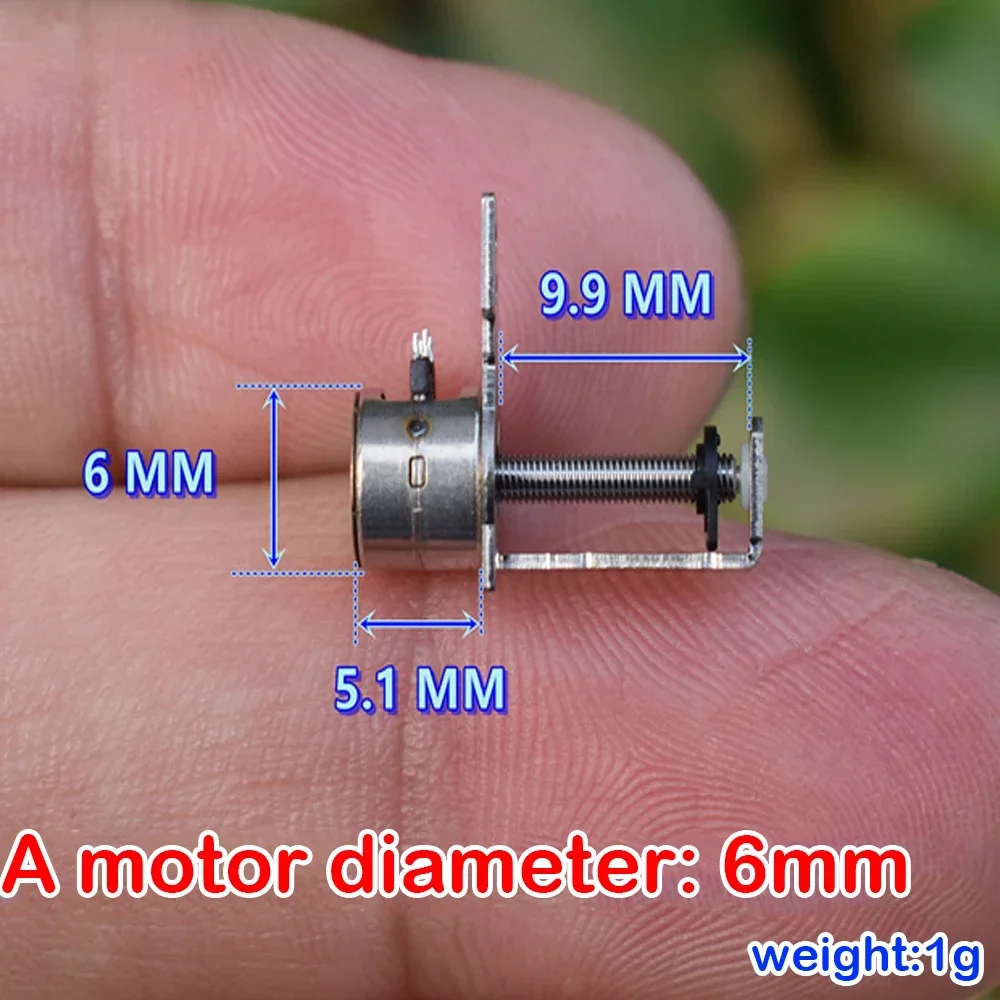 Micro 2-Phase 4-Wire Stepper Motor with 9mm 10mm Slider Stroke Optical Instrument Focusing Motor Mini 6mm 7mm 8mm Stepping