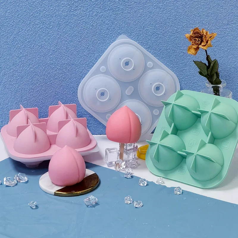 3D Rose Ice Molds Ice Cube Tray Flower Shaped Ice Cube Making Mold Food  Grade Silicone Big Ice Ball Maker kitchen accessories